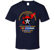 Load image into Gallery viewer, Army - 1st Ranger Inf Company - 2nd Id W Map W Korea Svc X 300 T Shirt
