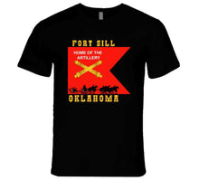 Load image into Gallery viewer, Army - Fort Sill, Home Of Artillery Guidon W Cassion - Black X 300 T Shirt
