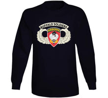 Load image into Gallery viewer, Army - Airborne Badge - 555th Parachute Infantry Bn - Ssi W  Buffalo Soldiers Tab X 300 T Shirt
