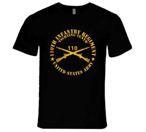 Army - 110th Infantry Regiment - Fighting Tenth - Br  X 300 T Shirt