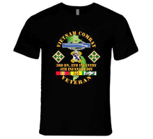 Load image into Gallery viewer, Army - Vietnam Combat Infantry Veteran w 3rd Bn 8th Inf - 4th ID SSI - T-Shirt
