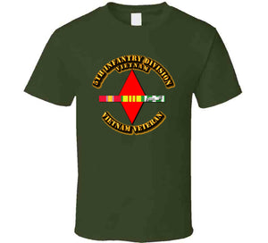 5th Infantry Division with Vietnam Service Ribbons T Shirt, Premium, Hoodie