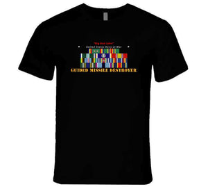 Navy - Destroyer - Uss John S Mccain - Ships Ribbons Only T Shirt