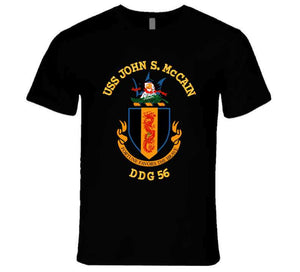 Navy - Uss John S. Mccain (ddg-56) Wo Bakgrd T Shirt