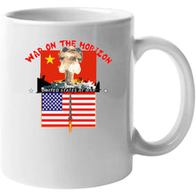 Load image into Gallery viewer, Govt - War On The Horizon - China Flag - Us Flag W Missile Firing - Atomic Blast X300 T Shirt
