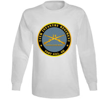 Load image into Gallery viewer, Indoor Wall Tapestries - Army - 24th Infantry Regiment - Fort Sill, Ok - Buffalo Soldiers W Inf Branch Long Sleeve T Shirt
