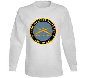 Indoor Wall Tapestries - Army - 24th Infantry Regiment - Fort Sill, Ok - Buffalo Soldiers W Inf Branch Long Sleeve T Shirt