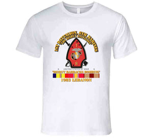 Usmc - 1st Bn, 8th Marines - Beirut Barracks Bombing W Svc T Shirt