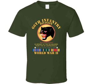 Army - 66th Infantry Div - Black Panther Div - Wwii W Ss Leopoldville W Eu Svc Long Sleeve T Shirt