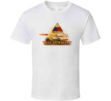 Load image into Gallery viewer, Army - 2nd Armored Division  - M1a1 Tank  - Hell On Wheels W Fire X 300 T Shirt
