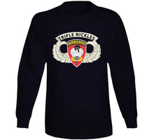 Load image into Gallery viewer, Army - Airborne Badge - 555th Parachute Infantry Bn - Ssi W  Triple Nickles Tab X 300 T Shirt
