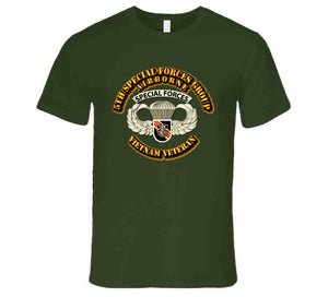 SOF - 5th SFG - Airborne Badge - Vietnam Veteran T Shirt