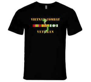 Army - Vietnam Combat Veteran W Vn Svc T Shirt