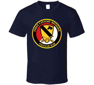 Army - 1st Cavalry Division - Red White - Vietnam War T Shirt, Hoodie and Premium
