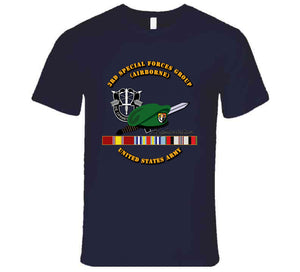 3rd Special Forces Group with DUI, Beret,  and  Afghanistan Ribbons T Shirt