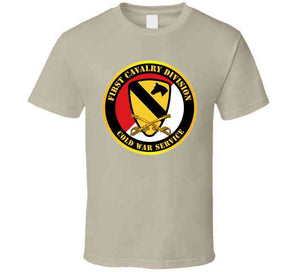 Army - 1st Cavalry Div - Red White - Cold War Service  T-shirt