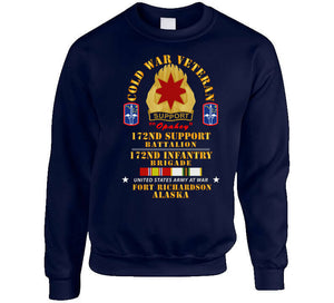 Army - Cold War Vet - 17nd Support Bn, 172nd In Bde - Ft Richardson Ak W Cold Svc X 300 Long Sleeve T Shirt