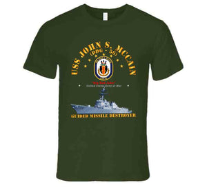 Navy - Destroyer - Uss John S Mccain - Ship T Shirt