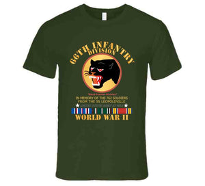 Army - 66th Infantry Div - Black Panther Div - Wwii W Ss Leopoldville W Eu Svc T Shirt