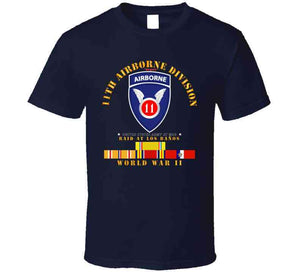 Army - 11th Airborne Division - Raid At Los BaÃ±os - Wwii W Pac Svc T Shirt