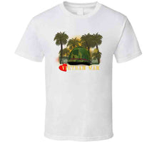 Load image into Gallery viewer, Vietnam Era Helmet Cover - Me Love You Long Time Gi W Jungle - Fire W Txt X 300 (1) T Shirt
