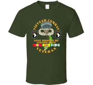 Army - Vietnam Combat Veteran W 101st Airborne Div Ssi V1 - T-shirt