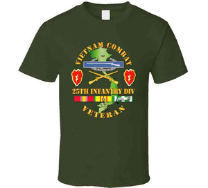 Army - Vietnam Combat Infantry Veteran W 25th Inf Div Ssi V1 T-shirt