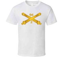 Load image into Gallery viewer, Army - 2nd Bn, 94th Field Artillery Regiment - Arty Br Wo Txt Ladies T Shirt
