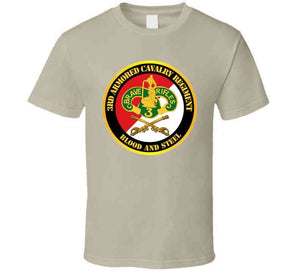 Army - 3rd Armored Cavalry Regiment Dui - Red White - Blood And Steel T Shirt