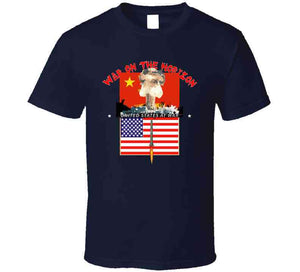 Govt - War On The Horizon - China Flag - Us Flag W Missile Firing - Atomic Blast X300 T Shirt