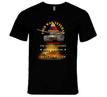 Load image into Gallery viewer, Army - Cold War Vet -  2nd Armored Division  - Garlstedt, Germany - M60a1 Tank  - Hell On Wheels W Fire X 300 Long Sleeve T Shirt
