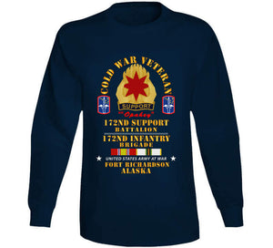 Army - Cold War Vet - 17nd Support Bn, 172nd In Bde - Ft Richardson Ak W Cold Svc X 300 Long Sleeve T Shirt