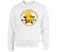 Load image into Gallery viewer, C Troop, 1st-9th Cavalry - Headhunters - Vietnam Vet W 1966-1967 Vn Sv Svc Long Sleeve T Shirt
