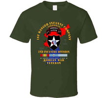 Load image into Gallery viewer, Army - 1st Ranger Inf Company - 2nd Id W Map W Korea Svc X 300 T Shirt
