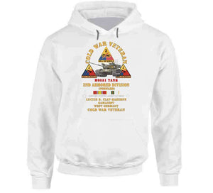 Army - Cold War Vet - 2nd Armored Division - Lucius D. Clay Kaserne, Garlstedt, Germany - M60a1 Tank W Cold Svc X 300 Hoodie