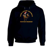 Load image into Gallery viewer, Army - 10th Cavalry Regiment W Cavalrymen - Buffalo Soldiers V1 Hoodie
