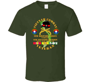 Army - Vietnam Combat Veteran W 9th Military Police Co W 9th Id T Shirt