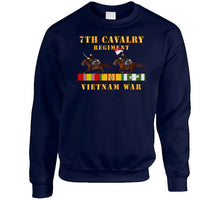 Load image into Gallery viewer, Army - 7th Cavalry Regiment - Vietnam War Wt 2 Cav Riders And Vn Svc X300 T Shirt
