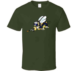 Navy - Seabee - Bee Only  - No Shadow X 300 T Shirt