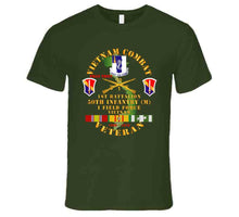 Load image into Gallery viewer, Army - Vietnam Combat Veteran W 1st Bn - 50th Inf - I Field Force 1969-70 W Vn Svc T Shirt
