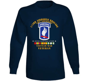 Army - 173rd Airborne Bde - Sky Soldiers - Vietnam War Vet  - Short V T Shirt