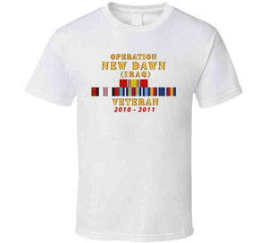 Operation New Dawn Service Ribbon Bar W Gwt - Iraq (2010 - 2011) X 300 T Shirt