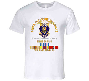 Army -  149th Infantry Regiment - Battle Of Leyte-luzon - Coa - Wwii Pac Svc X 300 T Shirt