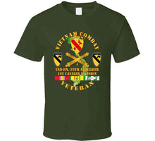 Load image into Gallery viewer, Army - Vietnam Combat Veteran W 2nd Bn 19th Artillery Dui - 1st Cav Div - V1 T-shirt
