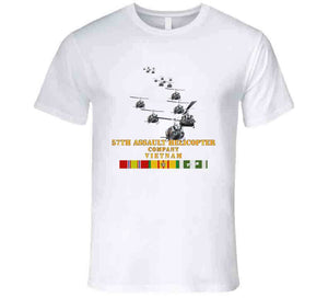 Army - 57th Assault Helicopter Co W Vn Svc X 300 Long Sleeve T Shirt