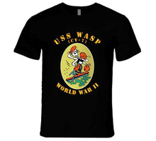 Load image into Gallery viewer, Navy - USS Wasp, (CV-7) World War II with Text - T Shirt, Premium and Hoodie
