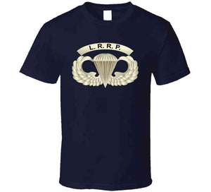 Army - Lrrp - Basic Airborne Badge W Lrrp Tab X 300 T Shirt