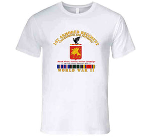 Army - 1st Armored Regiment - Coa -wwii  Eu Svc T Shirt