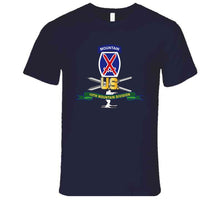 Load image into Gallery viewer, Army - 10th Mountain Division - Ssi W Ski Branch - Ribbon X 300 T Shirt
