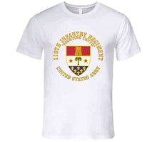 Load image into Gallery viewer, Army - 110th Infantry Regiment - Fighting Tenth - Dui X 300 T Shirt
